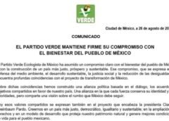 Mantiene el Partido Verde Firme su Compromiso con el Bienestar del Pueblo de México 